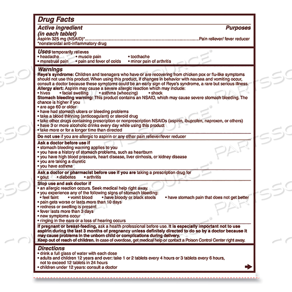 ASPIRIN TABLETS, TWO-PACK 