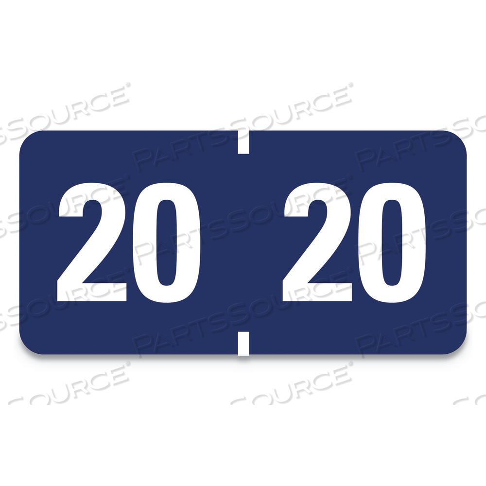 YEARLY END TAB FILE FOLDER LABELS, 20, 0.75 X 1.5, DARK BLUE, 500/ROLL by Smead YEARLY END TAB FILE FOLDER LABELS, 20, 0.75 X 1.5, DARK BLUE, 500/ROLL by Smead