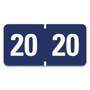 YEARLY END TAB FILE FOLDER LABELS, 20, 0.75 X 1.5, DARK BLUE, 500/ROLL by Smead YEARLY END TAB FILE FOLDER LABELS, 20, 0.75 X 1.5, DARK BLUE, 500/ROLL by Smead