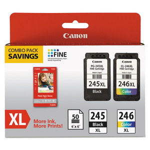 8278B005 (PG-245XL/CL-246XL) INK/PAPER COMBO, 180/300 PAGE-YIELD, BLACK/TRI-COLOR by Canon (Consumer Electronics)