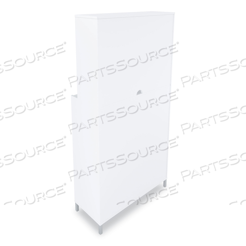 ESSENTIALS LAMINATE BOOKCASE, FIVE-SHELF, 35.8W X 14.9D X 72H, WHITE by Union & Scale ESSENTIALS LAMINATE BOOKCASE, FIVE-SHELF, 35.8W X 14.9D X 72H, WHITE by Union & Scale