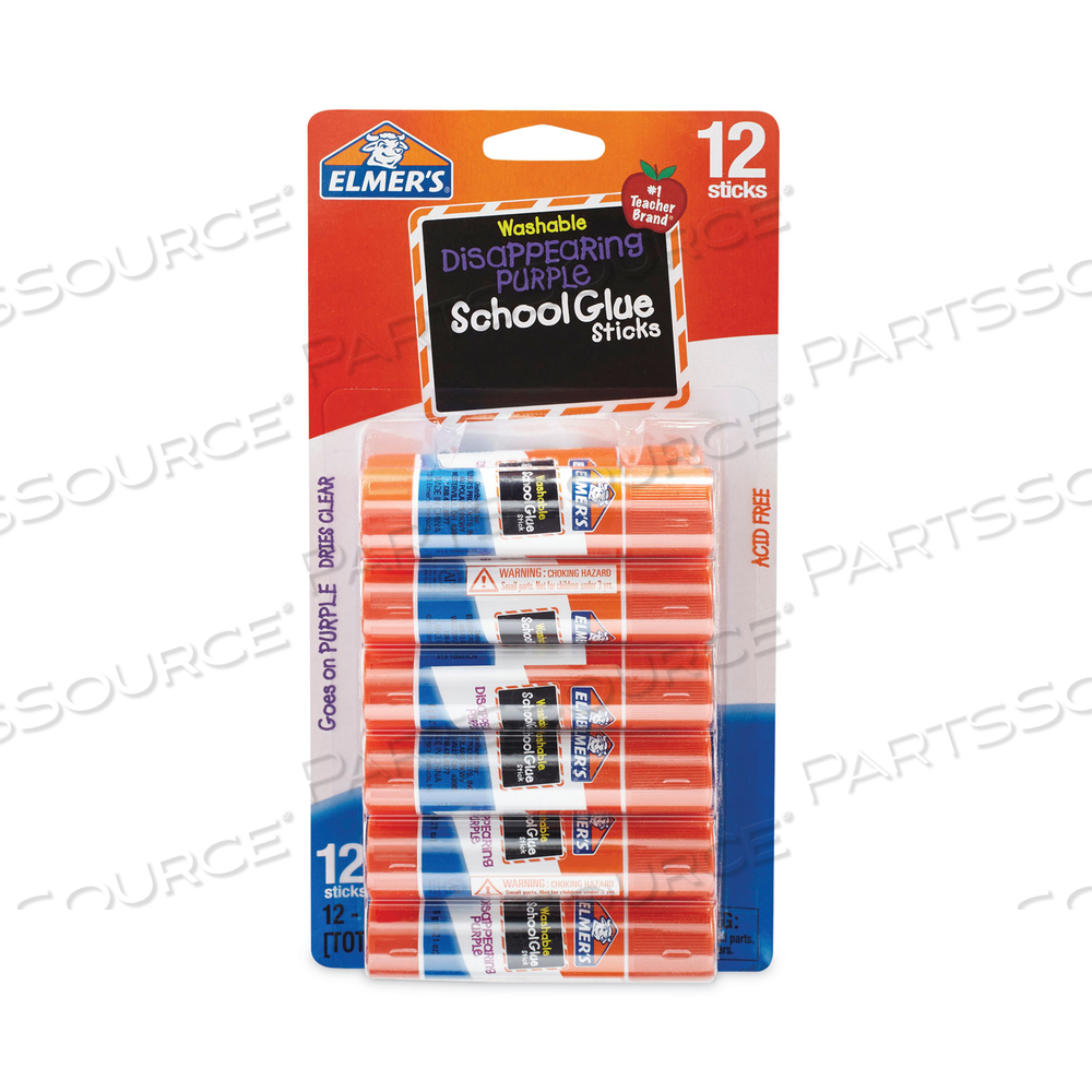 DISAPPEARING PURPLE SCHOOL GLUE STICK, 0.21 OZ, DRIES CLEAR by Elmers