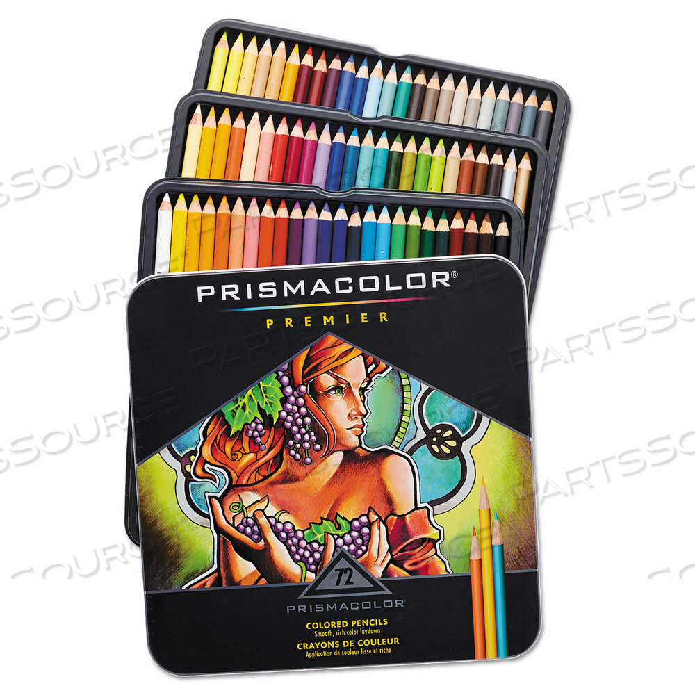 PREMIER COLORED PENCIL, 0.7 MM, 2H (#4), ASSORTED LEAD/BARREL COLORS, 72/PACK by Prismacolor PREMIER COLORED PENCIL, 0.7 MM, 2H (#4), ASSORTED LEAD/BARREL COLORS, 72/PACK by Prismacolor
