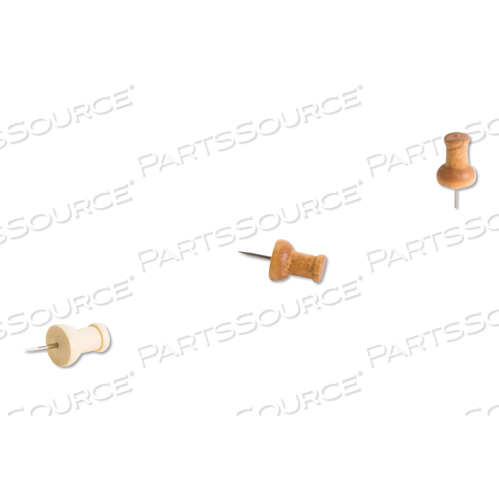 FASHION PUSH PINS, WOOD, ASSORTED, 0.38" by U Brands