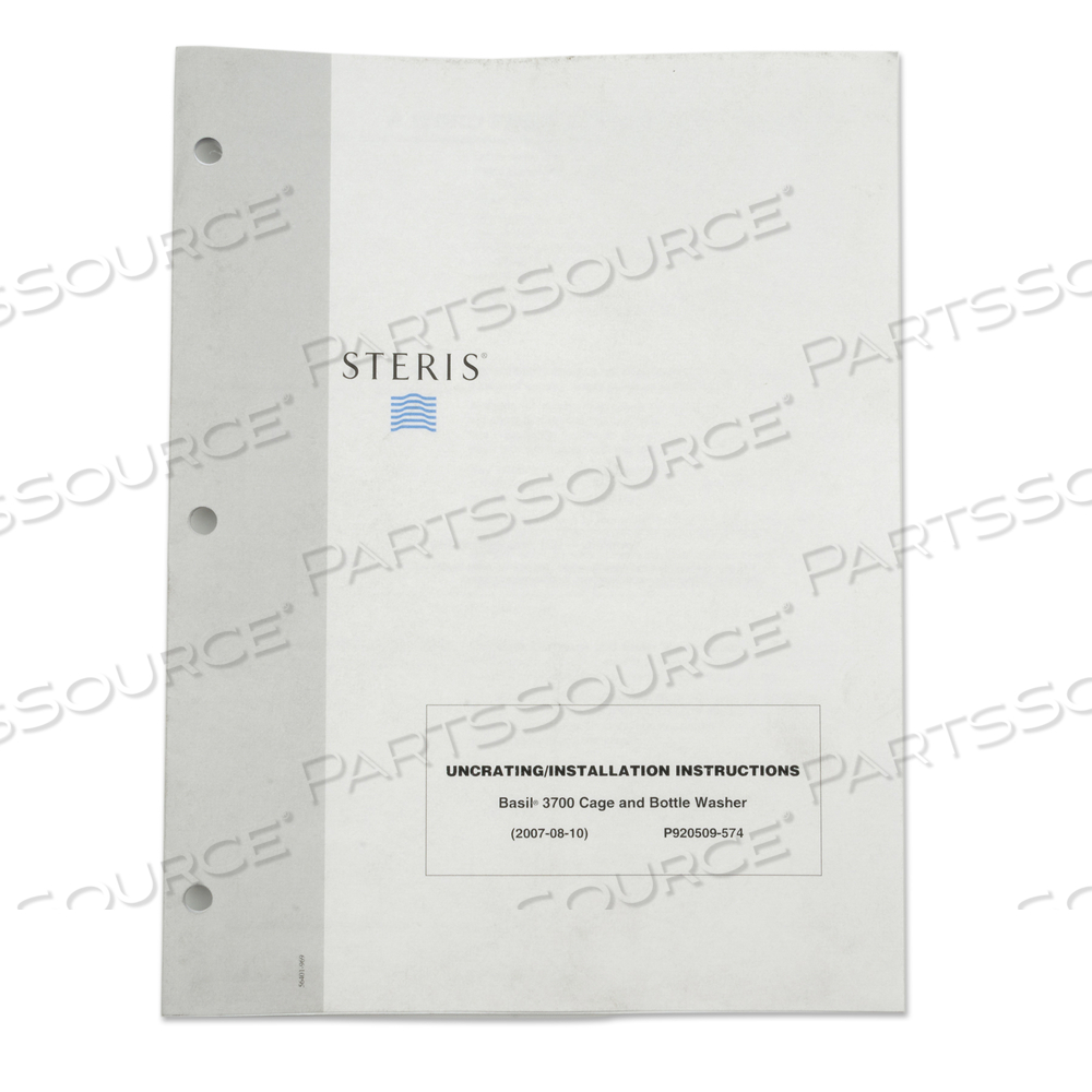 INST,UNCRATING BASIL 3700 by STERIS Corporation