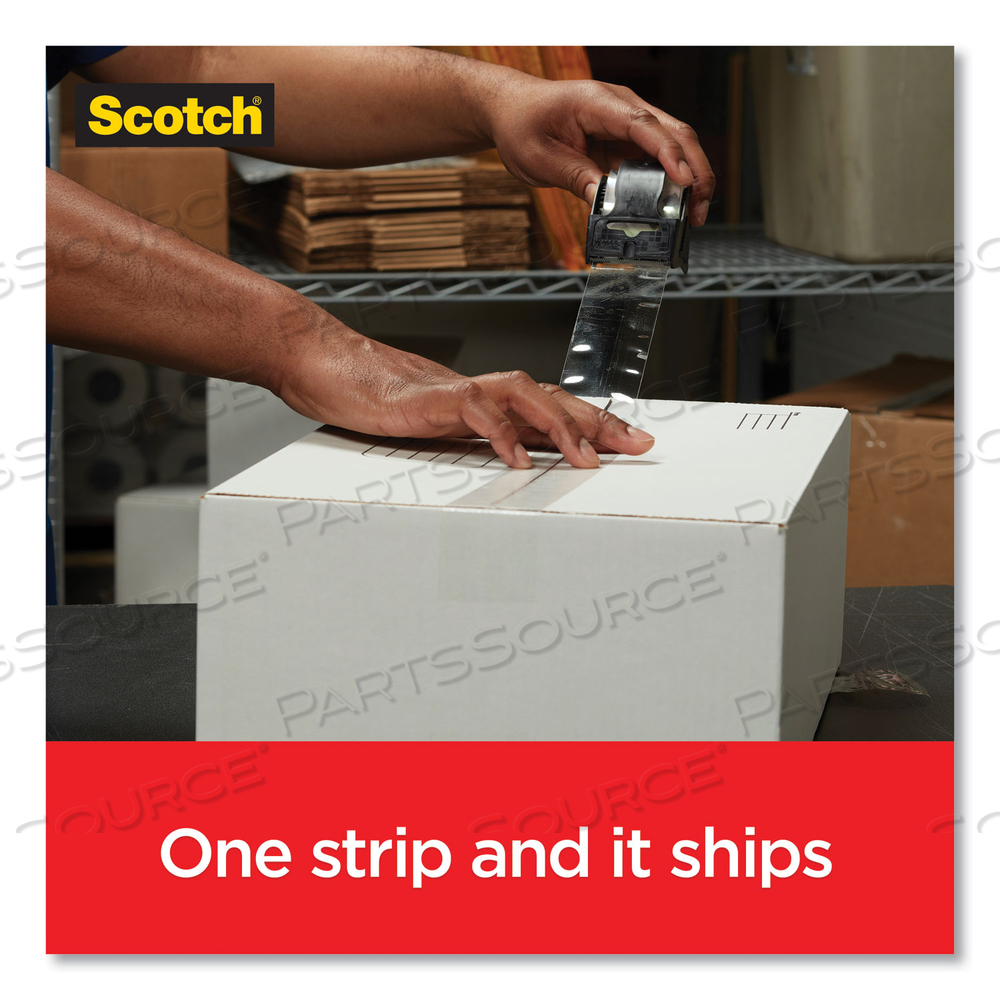 BOX LOCK SHIPPING PACKAGING TAPE, 3" CORE, 1.88" X 54.6 YDS, CLEAR by 3M Consumer