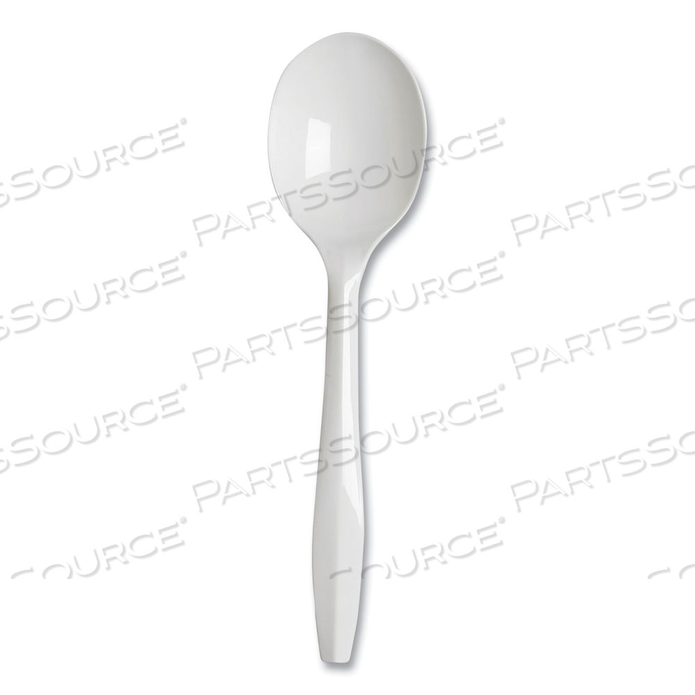 PLASTIC CUTLERY, MEDIUMWEIGHT SOUP SPOONS, WHITE by Dixie
