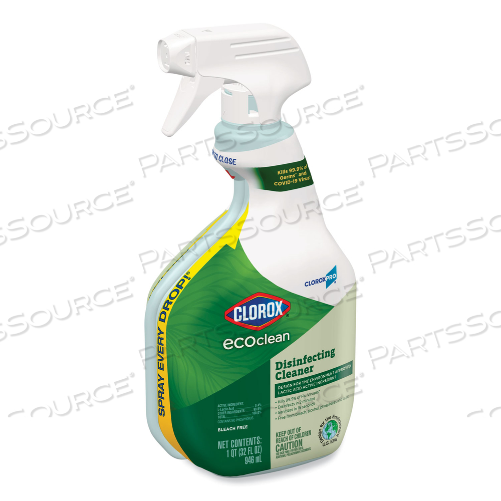 CLOROX PRO ECOCLEAN DISINFECTING CLEANER, UNSCENTED, 32 OZ SPRAY BOTTLE by Clorox