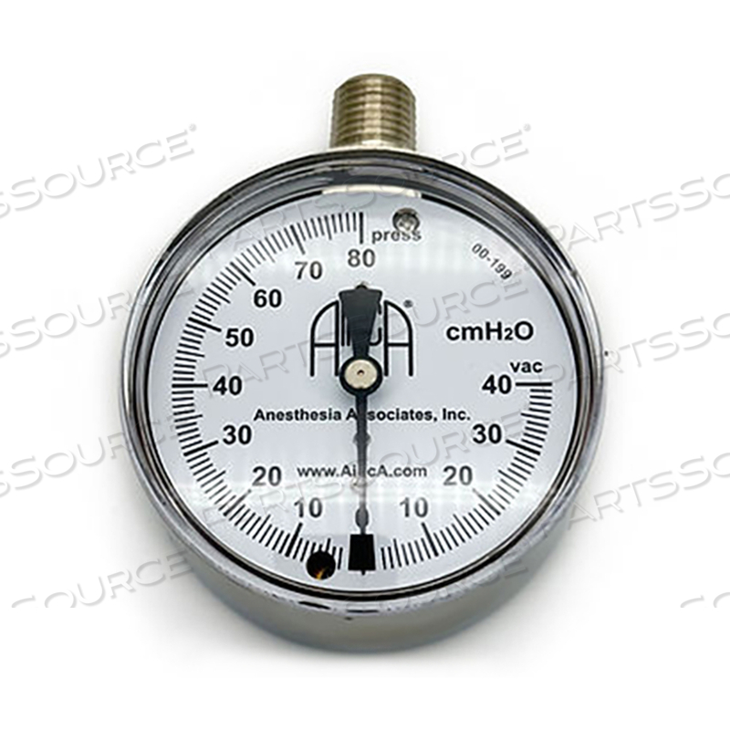 CHROMED STEEL PRESSURE MANOMETER by Anesthesia Associates