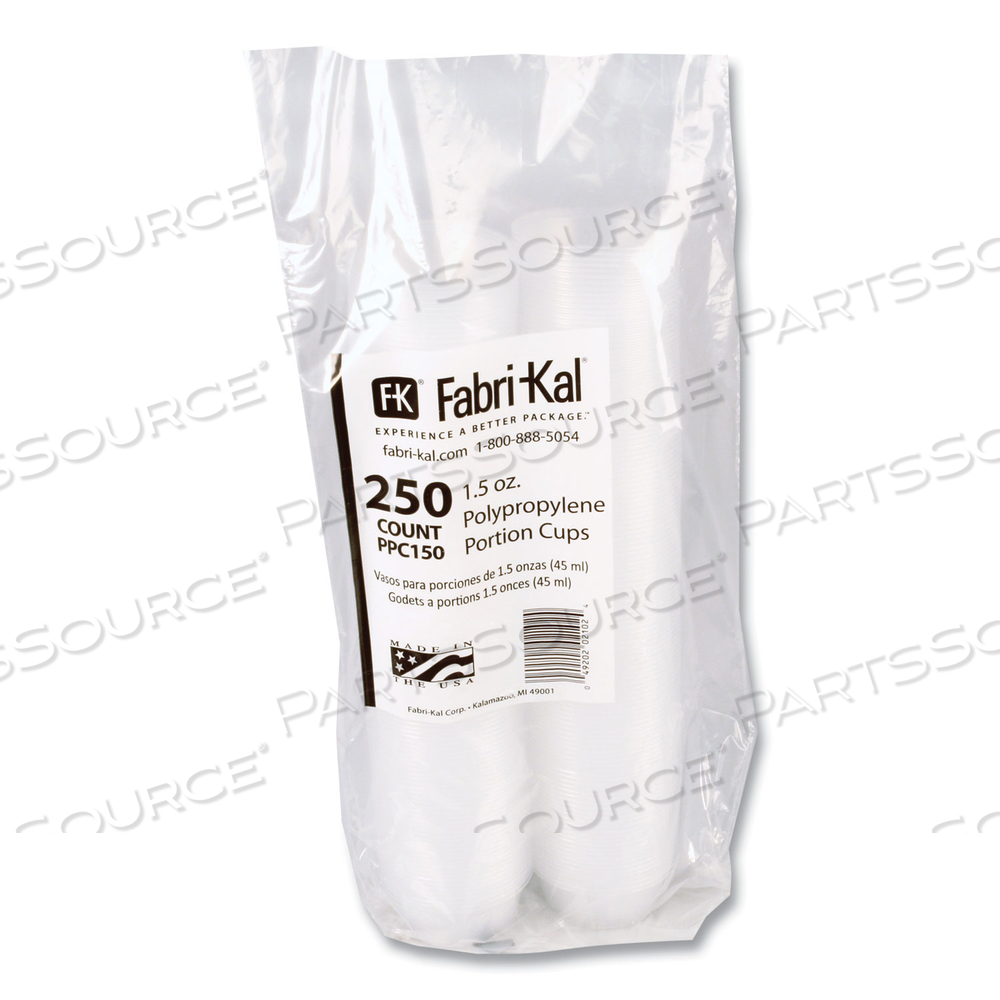 PORTION CUPS, 1.5 OZ, CLEAR, 250/SLEEVE by Fabrikal