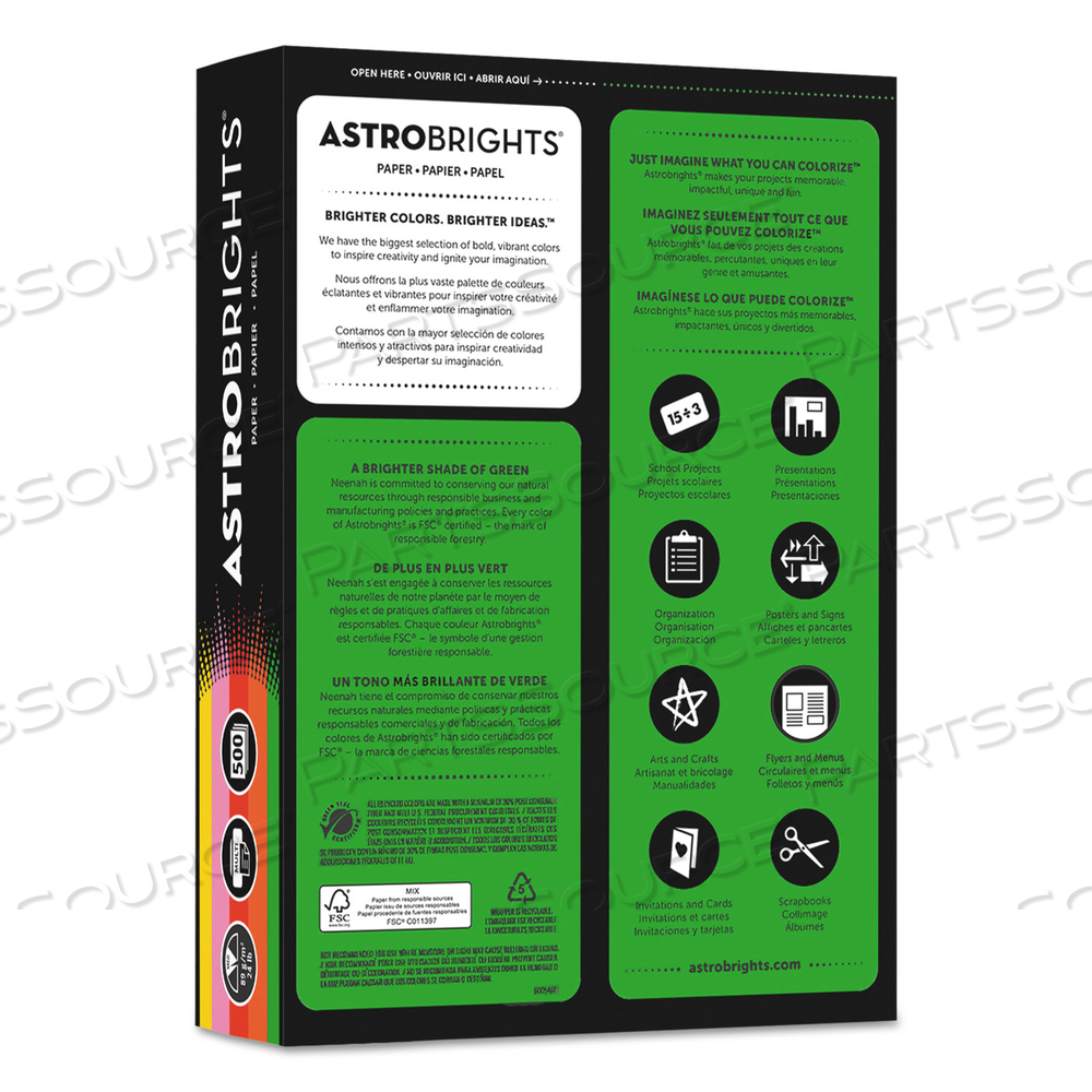 COLOR PAPER -"VINTAGE" ASSORTMENT, 24 LB BOND WEIGHT, 8.5 X 11, ASSORTED VINTAGE COLORS by Astrobrights COLOR PAPER -"VINTAGE" ASSORTMENT, 24 LB BOND WEIGHT, 8.5 X 11, ASSORTED VINTAGE COLORS by Astrobrights