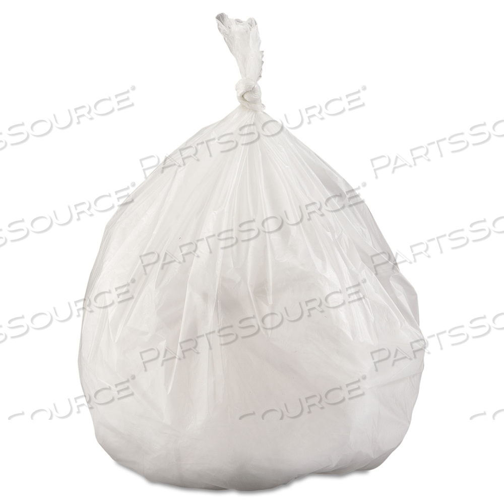 HIGH-DENSITY INTERLEAVED COMMERCIAL CAN LINERS, 33 GAL, 17 MICRONS, 33" X 40", CLEAR, 25 BAGS/ROLL by Inteplast Group