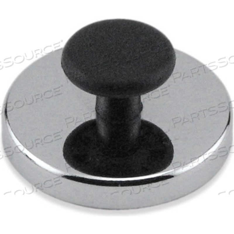 CERAMIC ROUND BASE MAGNETS WITH KNOB 25 LBS. PULL NICKEL - CHROME PLATING by Master Magnetics, Inc. (The Magnet Source) CERAMIC ROUND BASE MAGNETS WITH KNOB 25 LBS. PULL NICKEL - CHROME PLATING by Master Magnetics, Inc. (The Magnet Source)