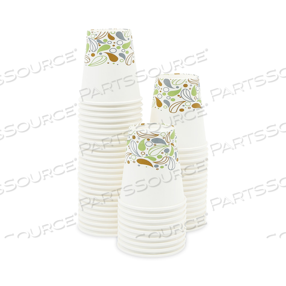 DEERFIELD PRINTED PAPER HOT CUPS, 10 OZ, 50 CUPS/SLEEVE by Boardwalk