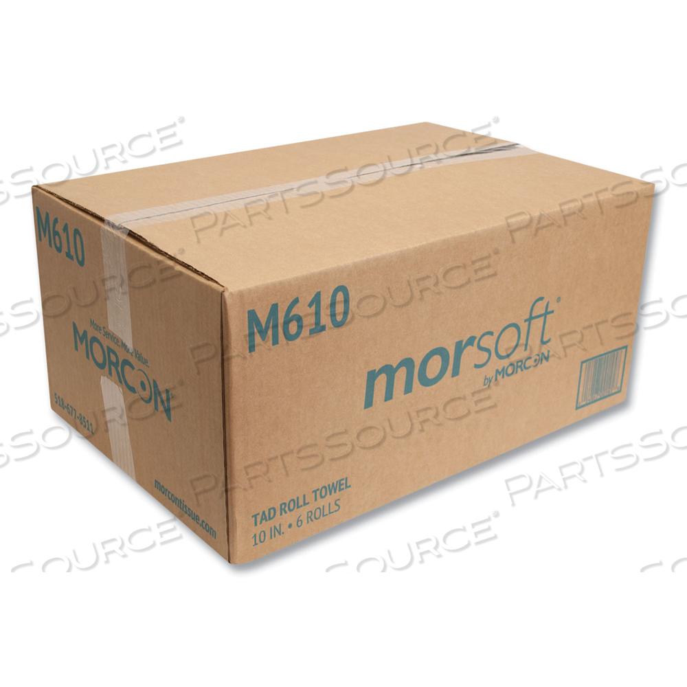 10 INCH TAD ROLL TOWELS, 1-PLY, 10" X 500 FT, WHITE/CARTON by Morcon Tissue 10 INCH TAD ROLL TOWELS, 1-PLY, 10" X 500 FT, WHITE/CARTON by Morcon Tissue