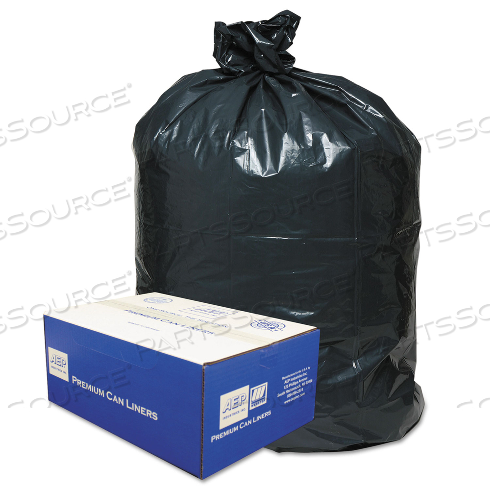 LINEAR LOW-DENSITY CAN LINERS, 33 GAL, 0.63 MIL, 33" X 39", BLACK, 25 BAGS/ROLL by Classic