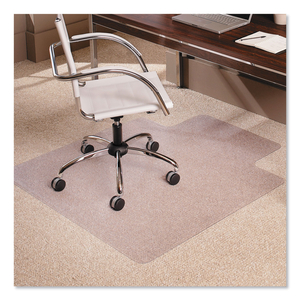 EVERLIFE MODERATE USE CHAIR MAT FOR LOW PILE CARPET, RECTANGULAR WITH LIP, 45 X 53, CLEAR by ES Robbins