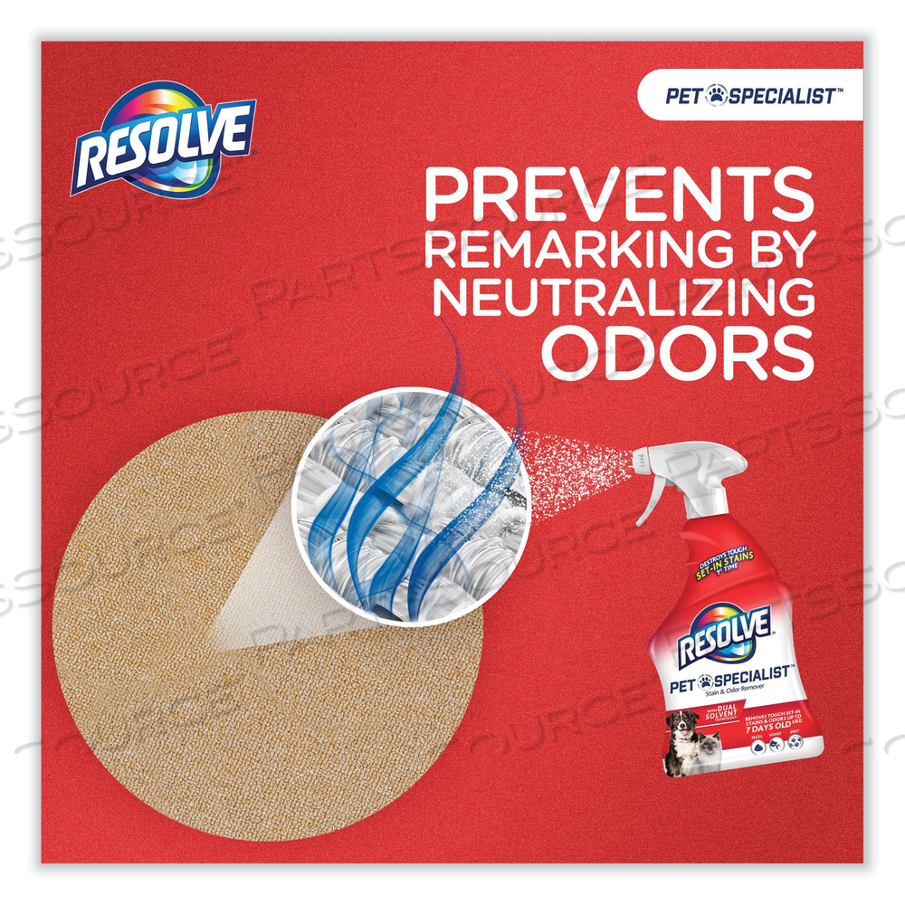 PET SPECIALIST STAIN AND ODOR REMOVER, CITRUS, 32 OZ TRIGGER SPRAY BOTTLE by Resolve