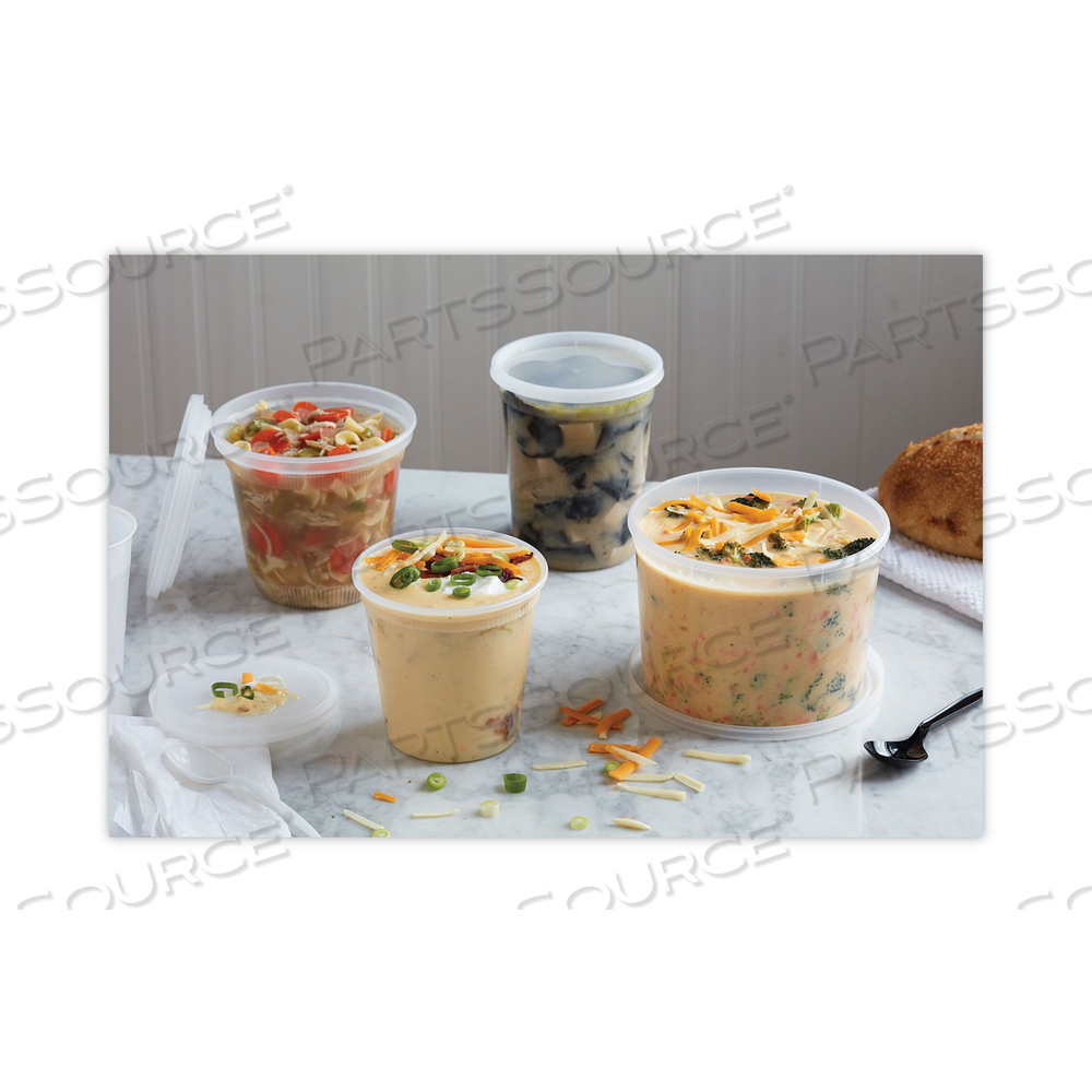 NEWSPRING DELITAINER MICROWAVABLE CONTAINER, 64 OZ, 4.5 X 4.5 X 6.35, NATURAL, PLASTIC by Pactiv