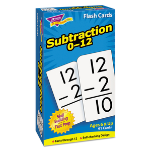 SKILL DRILL FLASH CARDS, SUBTRACTION, 3 X 6, BLACK AND WHITE, 91/PACK by Trend