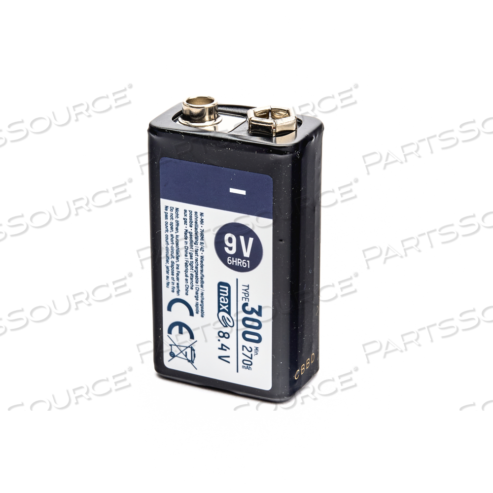 9V NIMH RECHARGEABLE BACK-UP BATTERY by Helmer Inc