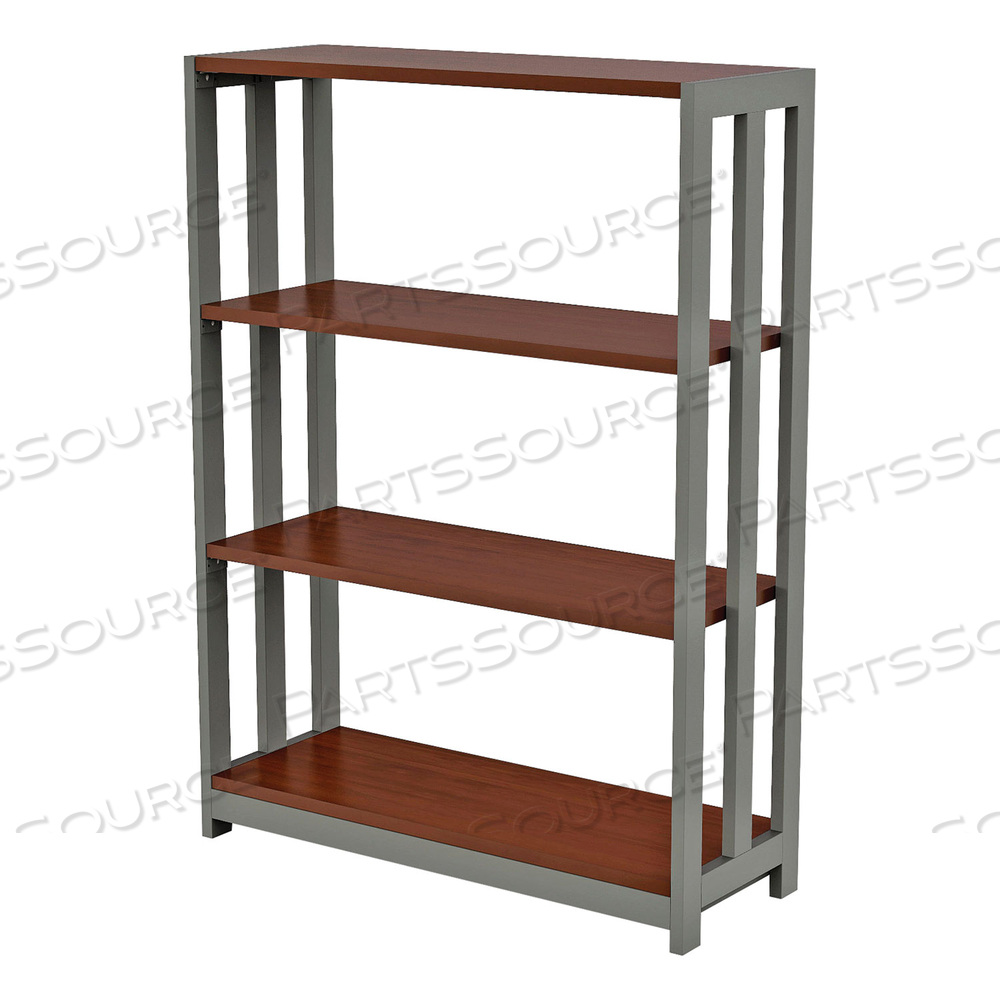 TRENTO LINE BOOKCASE, THREE-SHELF, 31.5W X 11.5D X 43.25H, CHERRY by Linea Italia Inc
