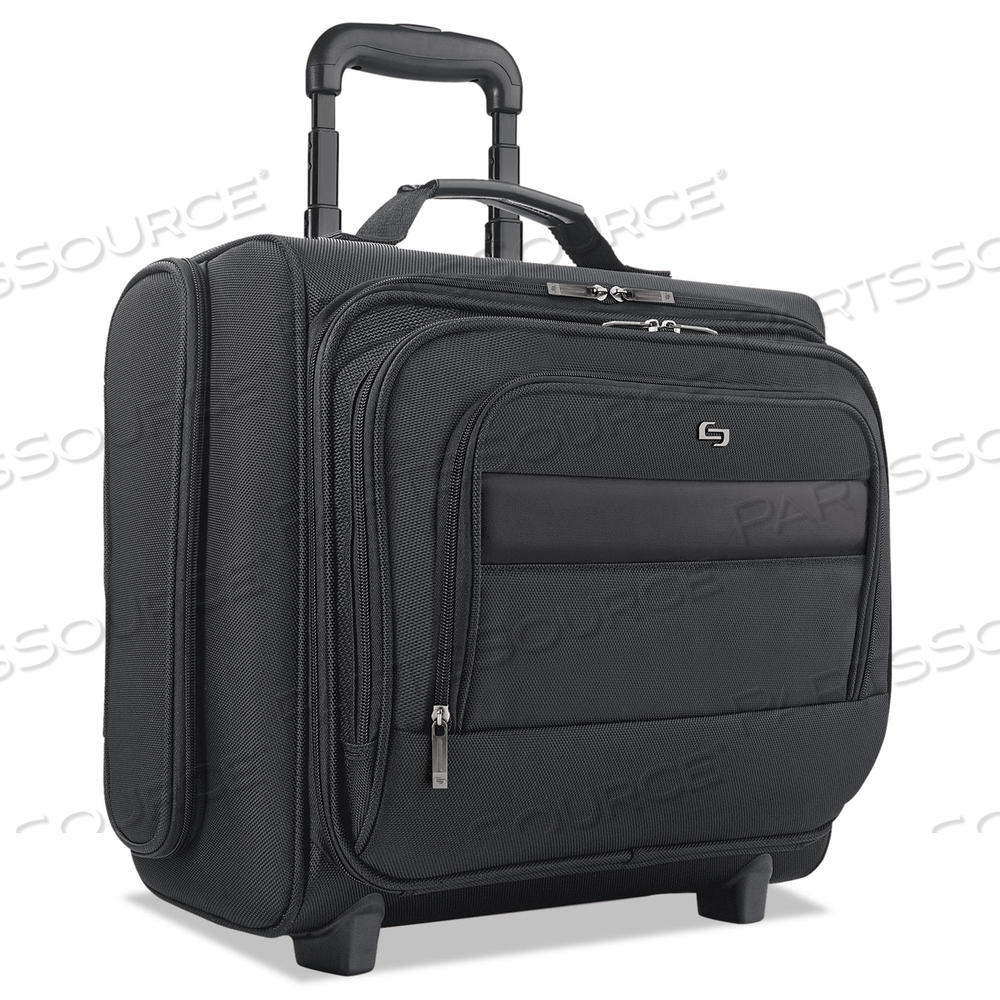 CLASSIC ROLLING OVERNIGHTER CASE, FITS DEVICES UP TO 15.6", BALLISTIC POLYESTER, 16.14 X 6.69 X 13.78, BLACK by Solo