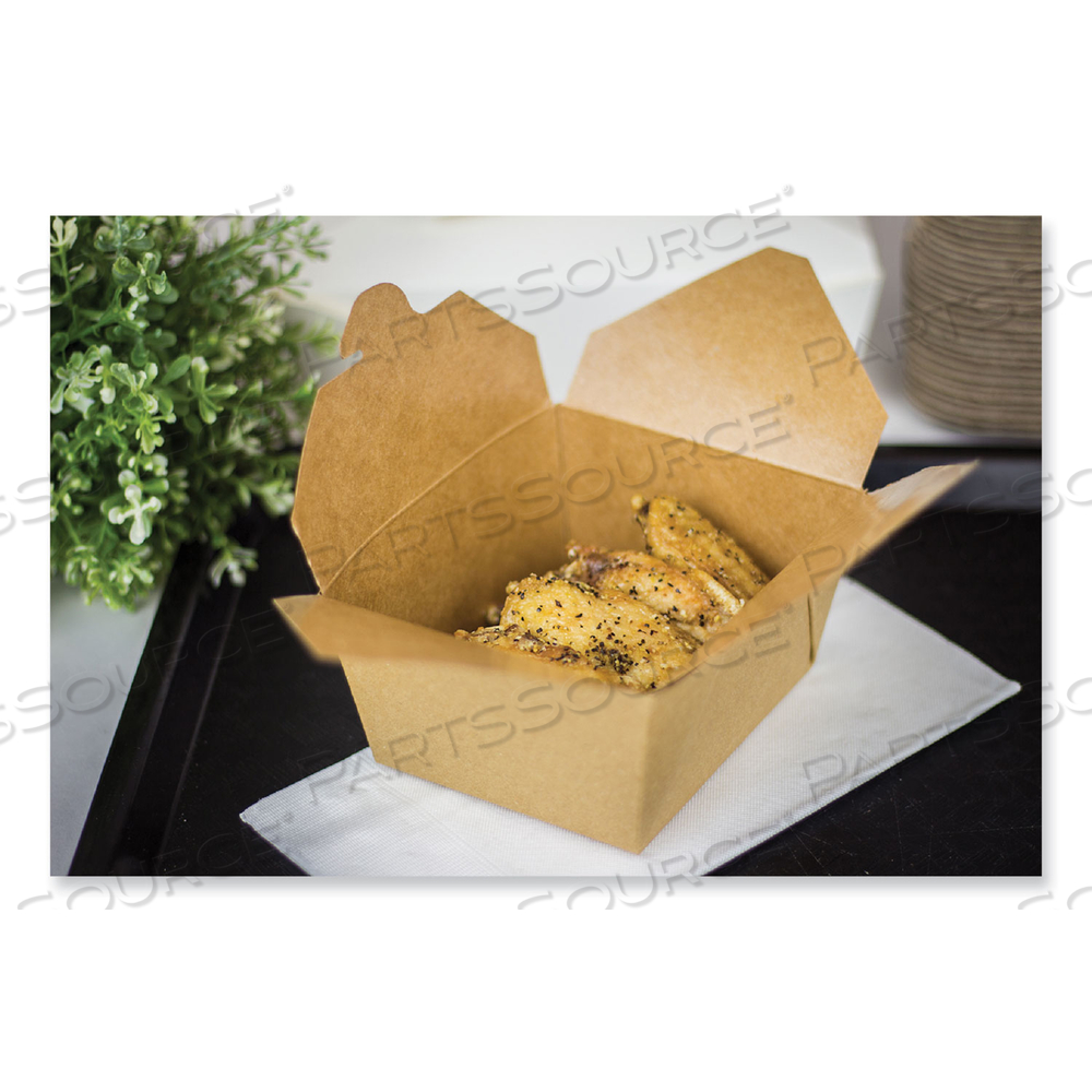 RECLOSABLE KRAFT TAKE-OUT BOX, 30 OZ, PAPER by Genpak