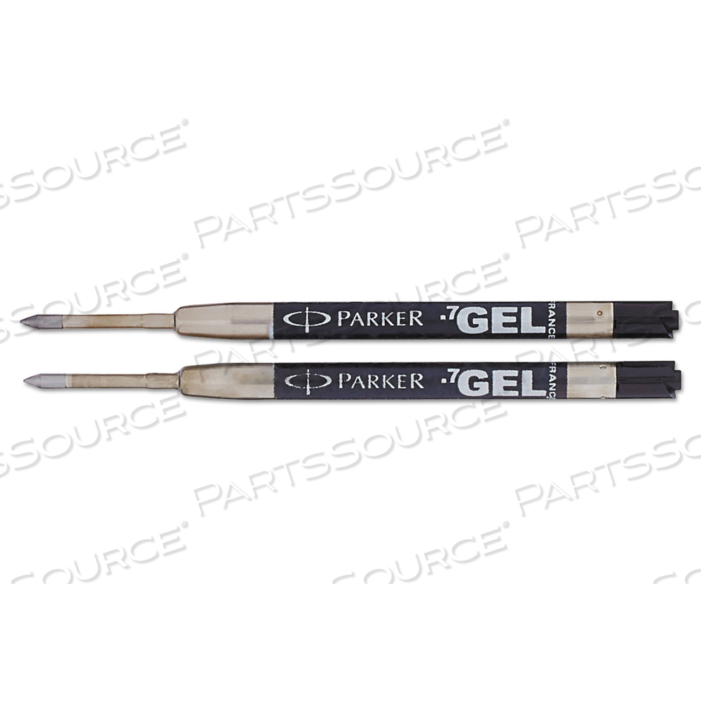REFILL FOR PARKER RETRACTABLE GEL INK ROLLER BALL PENS, MEDIUM CONICAL TIP, BLACK INK by Parker