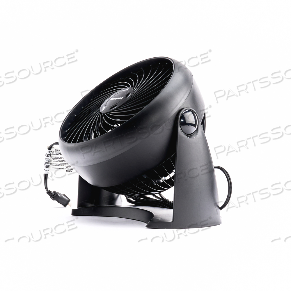 TURBO TABLE AIR CIRCULATOR FAN, 3-SPEED, 6.5"L X 11.3"W X 11"H, WALL MOUNT, BLACK by Honeywell