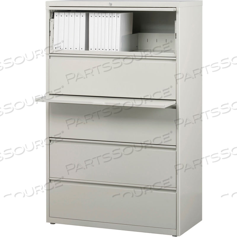 HL10000 SERIES LATERAL FILE 36" WIDE 5-DRAWER - LIGHT GRAY by Hirsh HL10000 SERIES LATERAL FILE 36" WIDE 5-DRAWER - LIGHT GRAY by Hirsh