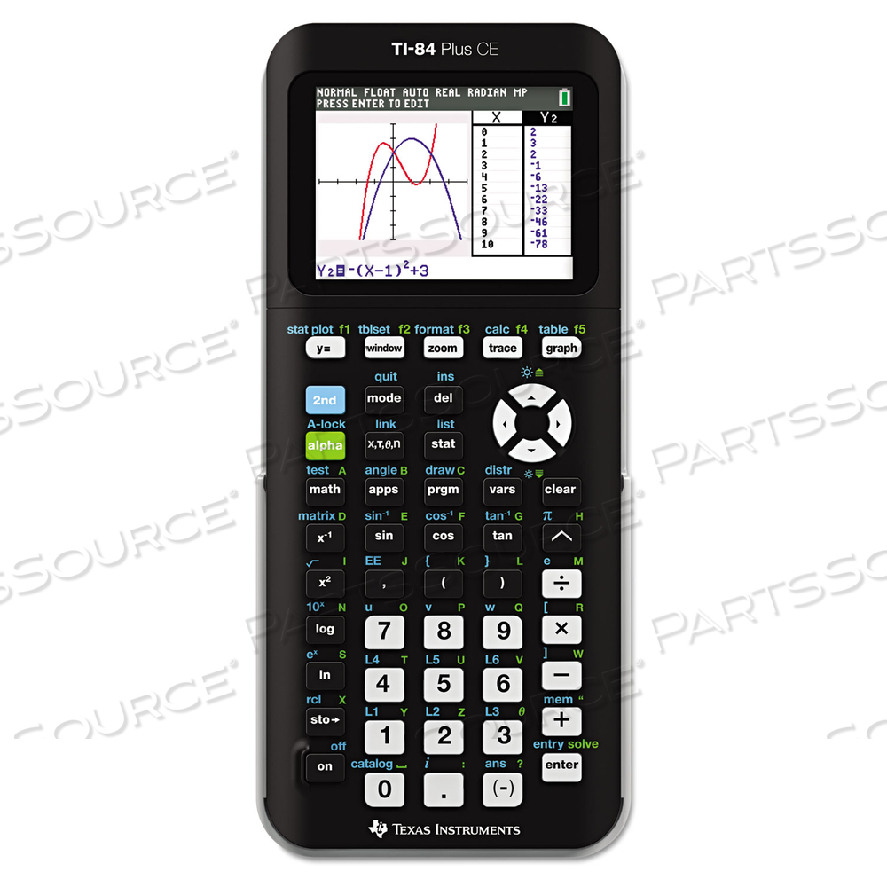 TI-84 PLUS CE PROGRAMMABLE COLOR GRAPHING CALCULATOR, 10-DIGIT LCD, BLACK by Texas Instruments