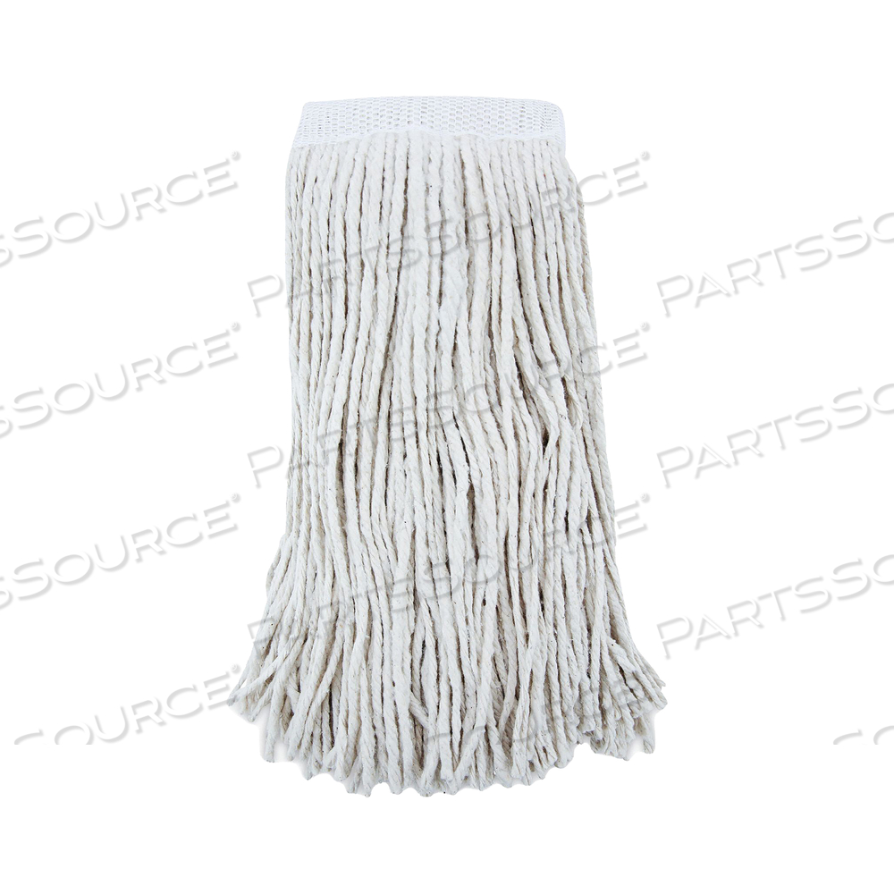 SADDLEBACK MOP HEAD WHITE COTTON PK12 by Unisan