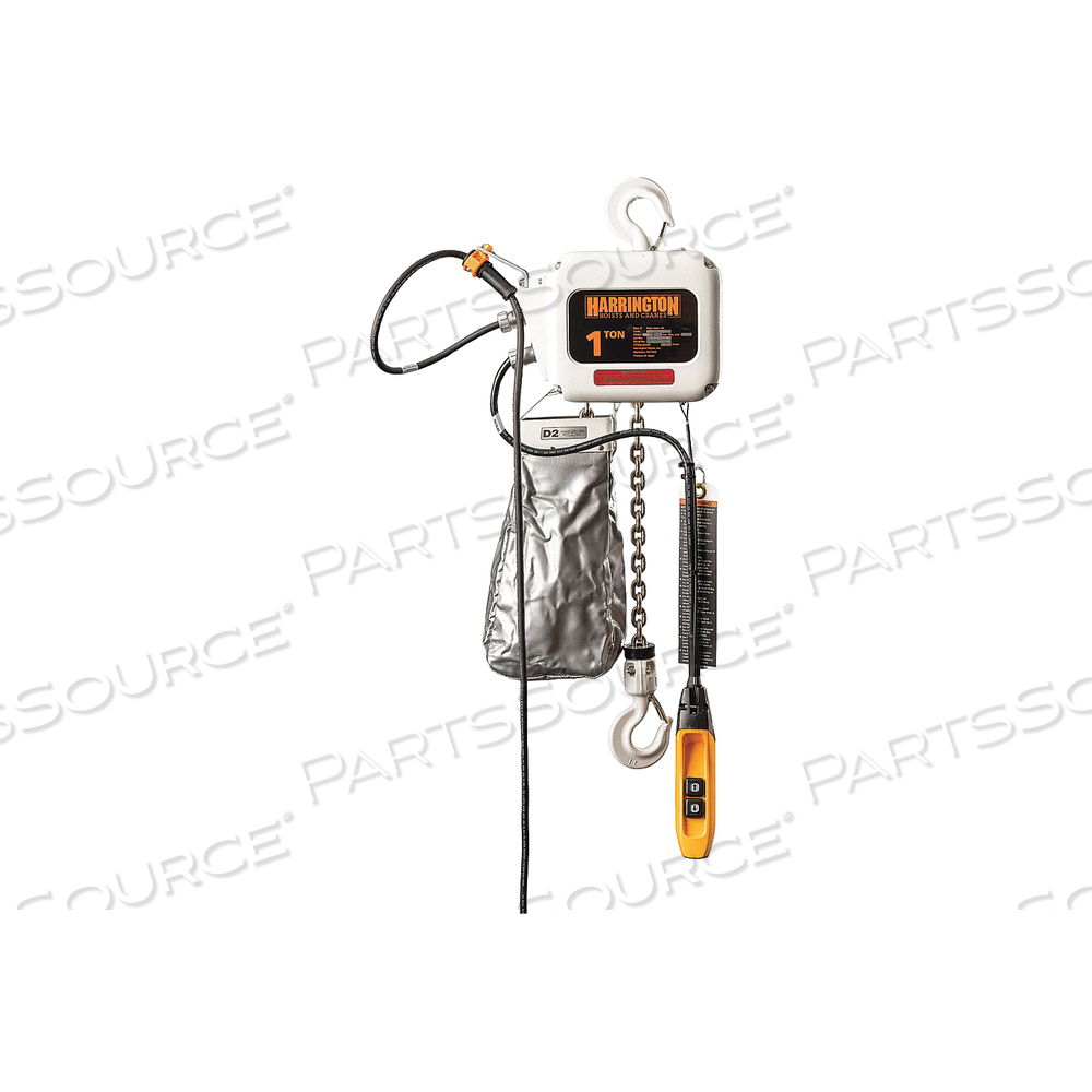 ELEC. CHAIN HOIST 500LB 20FT. 15/2.5FPM by Harrington