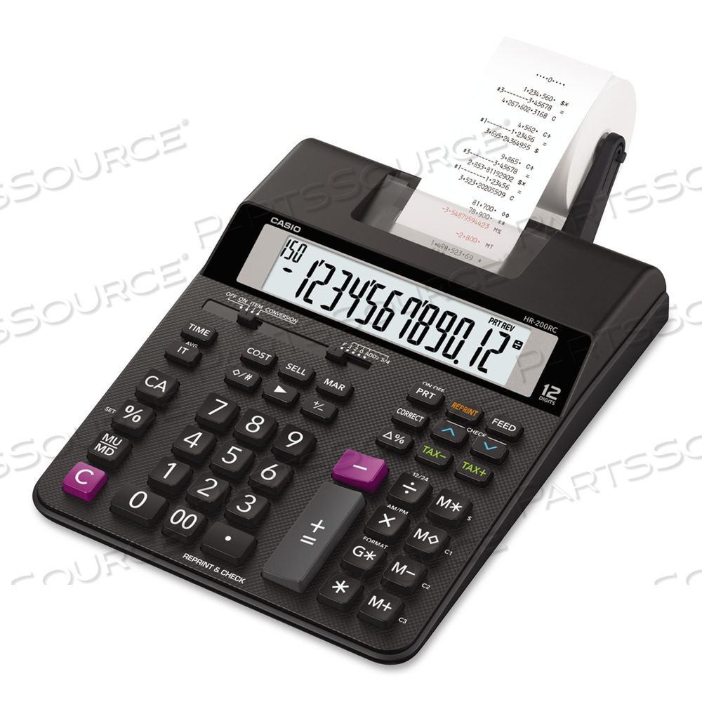 HR200RC PRINTING CALCULATOR, BLACK/RED PRINT, 2.4 LINES/SEC by Casio HR200RC PRINTING CALCULATOR, BLACK/RED PRINT, 2.4 LINES/SEC by Casio