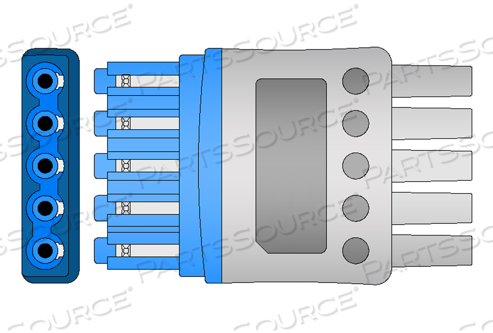 PHILIPS COMPATIBLE ECG LEADWIRE 5 LEADS PINCH/GRABBER BAG OF 1 PHILIPS COMPATIBLE ECG LEADWIRE 5 LEADS PINCH/GRABBER BAG OF 1