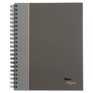 ROYALE WIREBOUND BUSINESS NOTEBOOKS, 1 SUBJECT, MEDIUM/COLLEGE RULE, BLACK/GRAY COVER, 8.25 X 5.88, 96 SHEETS by Tops ROYALE WIREBOUND BUSINESS NOTEBOOKS, 1 SUBJECT, MEDIUM/COLLEGE RULE, BLACK/GRAY COVER, 8.25 X 5.88, 96 SHEETS by Tops