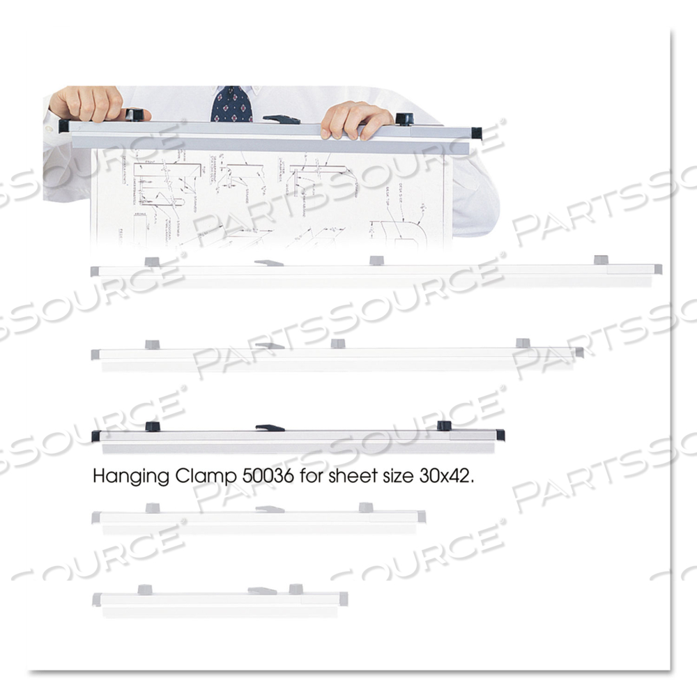 SHEET FILE HANGING CLAMPS PER CLAMP, 30" LENGTH by Safco