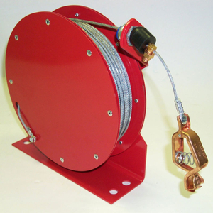 HD STATIC GRD REEL, MANUAL-REWIND, 50', LE-21C ALLIGATOR CLIP by Lind Equipment HD STATIC GRD REEL, MANUAL-REWIND, 50', LE-21C ALLIGATOR CLIP by Lind Equipment