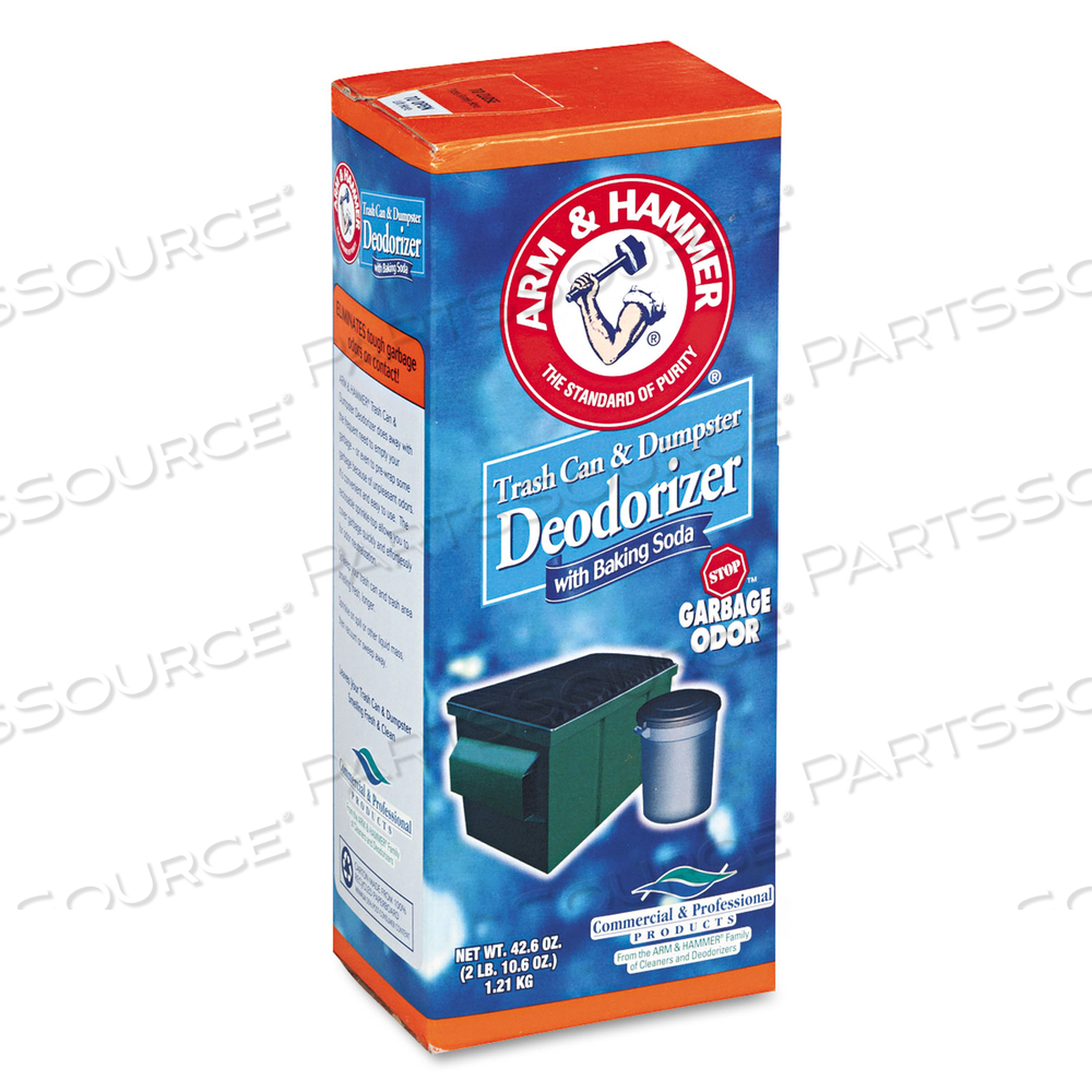 TRASH CAN AND DUMPSTER DEODORIZER, SPRINKLE TOP, ORIGINAL, 42.6 OZ POWDER by Arm And Hammer TRASH CAN AND DUMPSTER DEODORIZER, SPRINKLE TOP, ORIGINAL, 42.6 OZ POWDER by Arm And Hammer