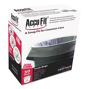 LINEAR LOW DENSITY CAN LINERS WITH ACCUFIT SIZING, 32 GAL, 0.9 MIL, 33" X 44", CLEAR by Accufit LINEAR LOW DENSITY CAN LINERS WITH ACCUFIT SIZING, 32 GAL, 0.9 MIL, 33" X 44", CLEAR by Accufit