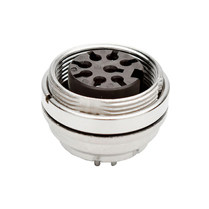 100V 5A PANEL MOUNT FEMALE RECEPTACLE 8 WAY CIRCULAR DIN CONNECTOR by Amphenol