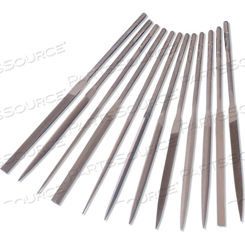 IMPORT 12 PIECE NEEDLE FILE SET LENGTH: 4", CUT 2, NO. OF PIECES: 12 by ABS