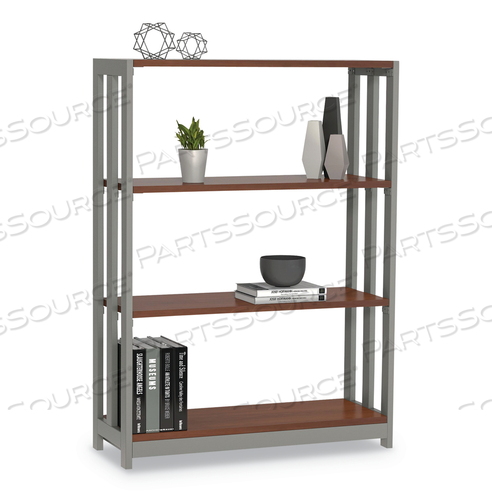 TRENTO LINE BOOKCASE, THREE-SHELF, 31.5W X 11.5D X 43.25H, CHERRY by Linea Italia Inc
