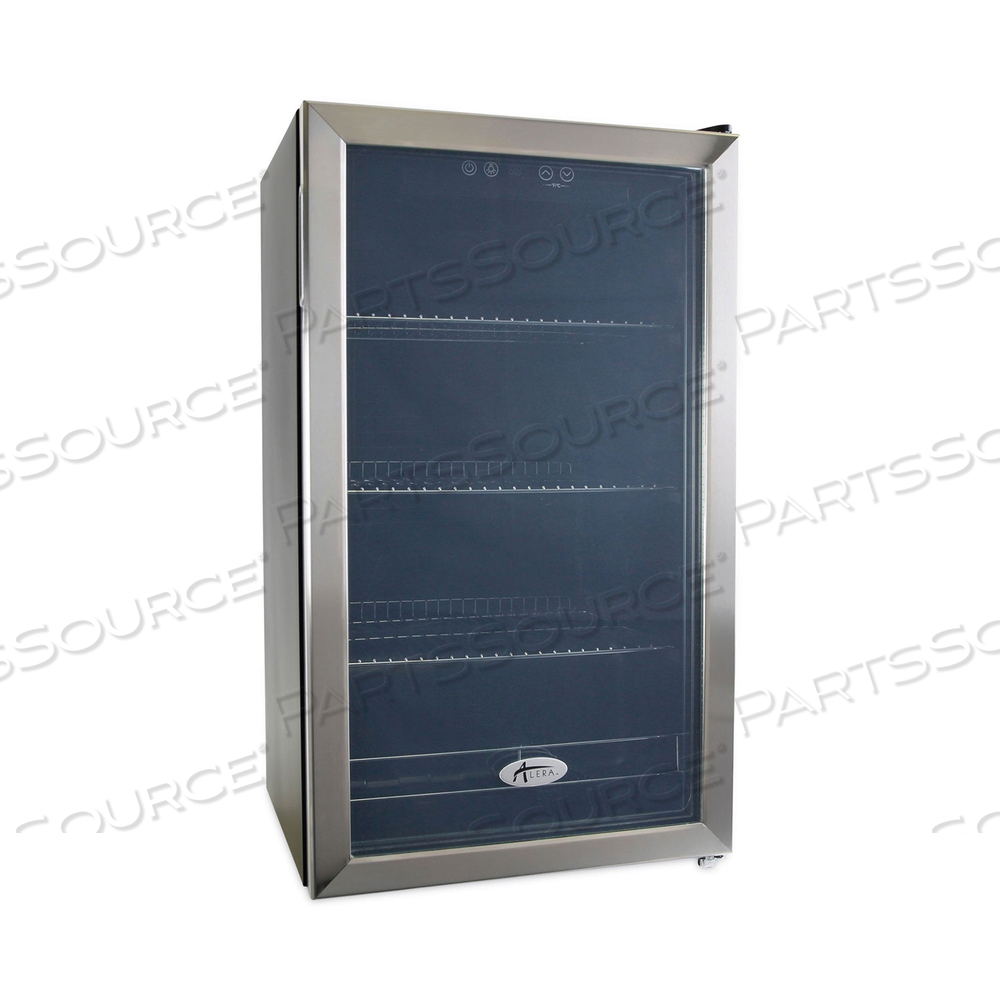 3.4 CU. FT. BEVERAGE COOLER, STAINLESS STEEL/BLACK by Alera