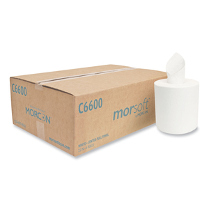 MORSOFT CENTER-PULL ROLL TOWELS, 2-PLY, 6.9" DIA, WHITE, 600 SHEETS/ROLL/CARTON by Morcon Tissue MORSOFT CENTER-PULL ROLL TOWELS, 2-PLY, 6.9" DIA, WHITE, 600 SHEETS/ROLL/CARTON by Morcon Tissue