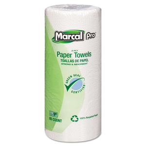 PERFORATED KITCHEN TOWELS, WHITE, 2-PLY, 9 X 11, 85 SHEETS/ROLL by Marcal PERFORATED KITCHEN TOWELS, WHITE, 2-PLY, 9 X 11, 85 SHEETS/ROLL by Marcal