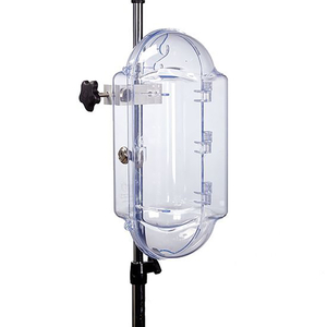 CLEAR PETG PLASTIC LOCK-TO-POLE IV LOCK BOX WITH KEY LOCK by Medicus Health