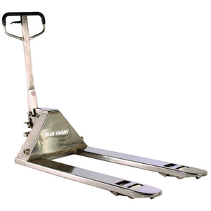 MANUAL STAINLESS STEEL PALLET JACK TRUCK - 5500 LB. CAPACITY - 27" X 48" by Blue Giant Equipment Corp.