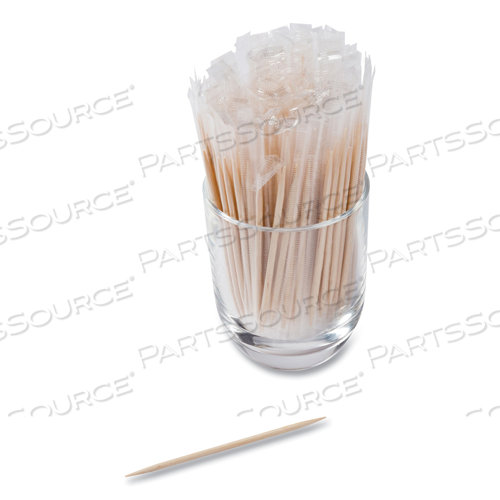 MINT CELLO-WRAPPED WOOD TOOTHPICKS, 2.5", NATURAL by Royal Paper